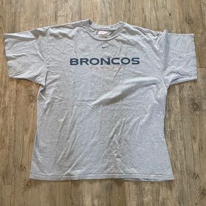 Vtg Nike Center Denver Broncos Mens Gray 90s Xl